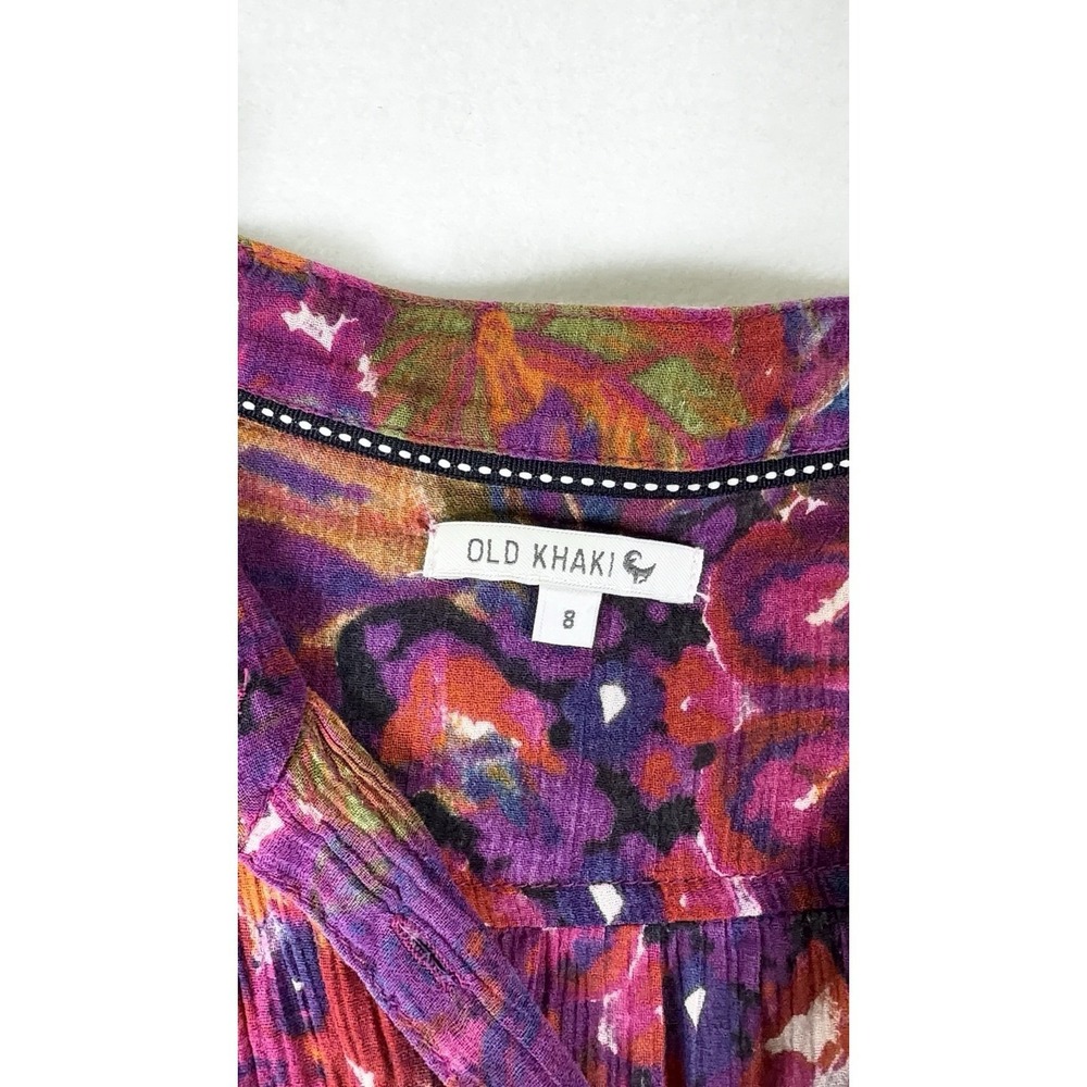 Old Khaki Women's Floral Button-Up Blouse – Colorful Boho Lightweight Top - Picture 5 of 10